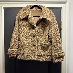 Free People Plush Teddy Coat